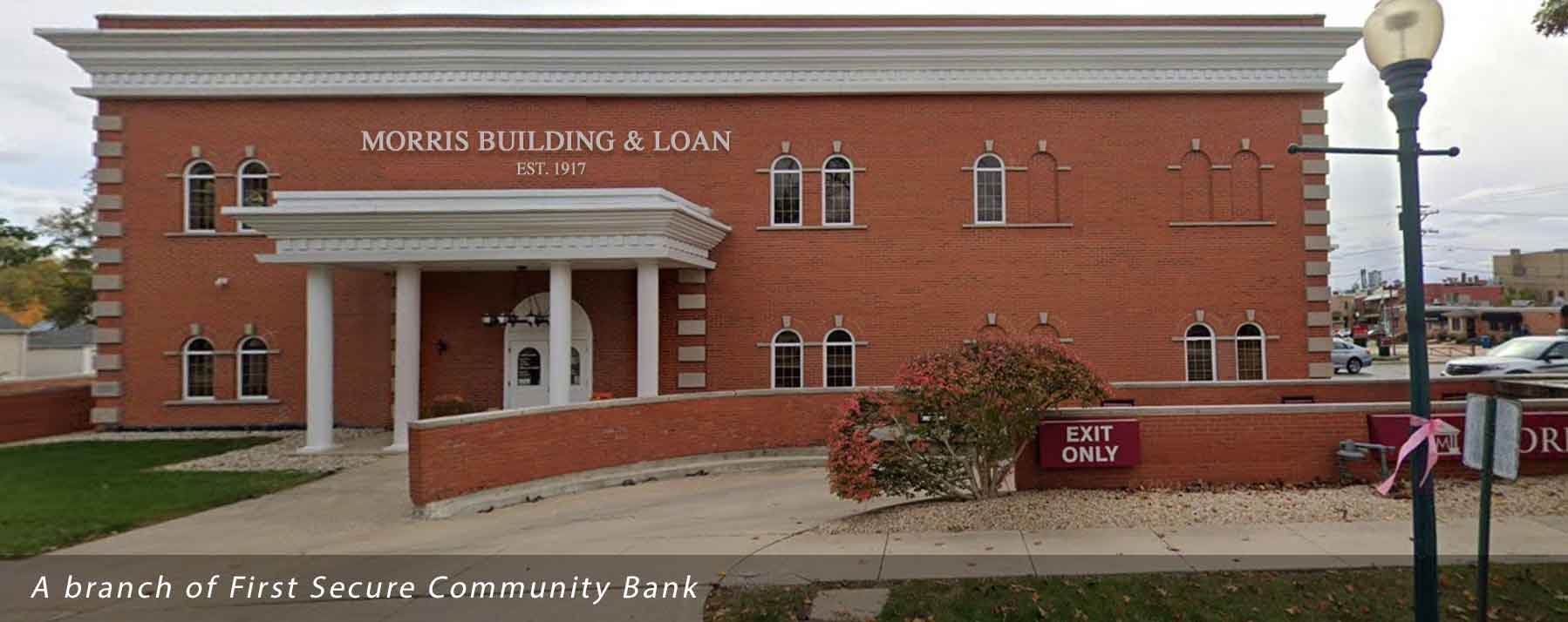First Secure Community bank branch, Morris building and loan
