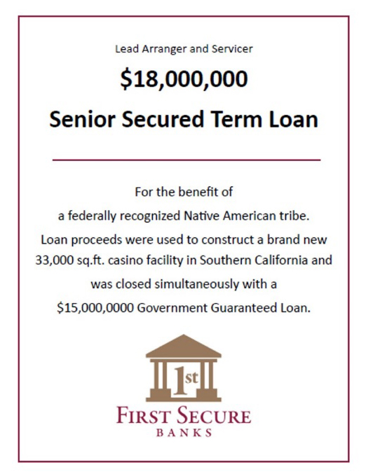 18m senior secure term loan